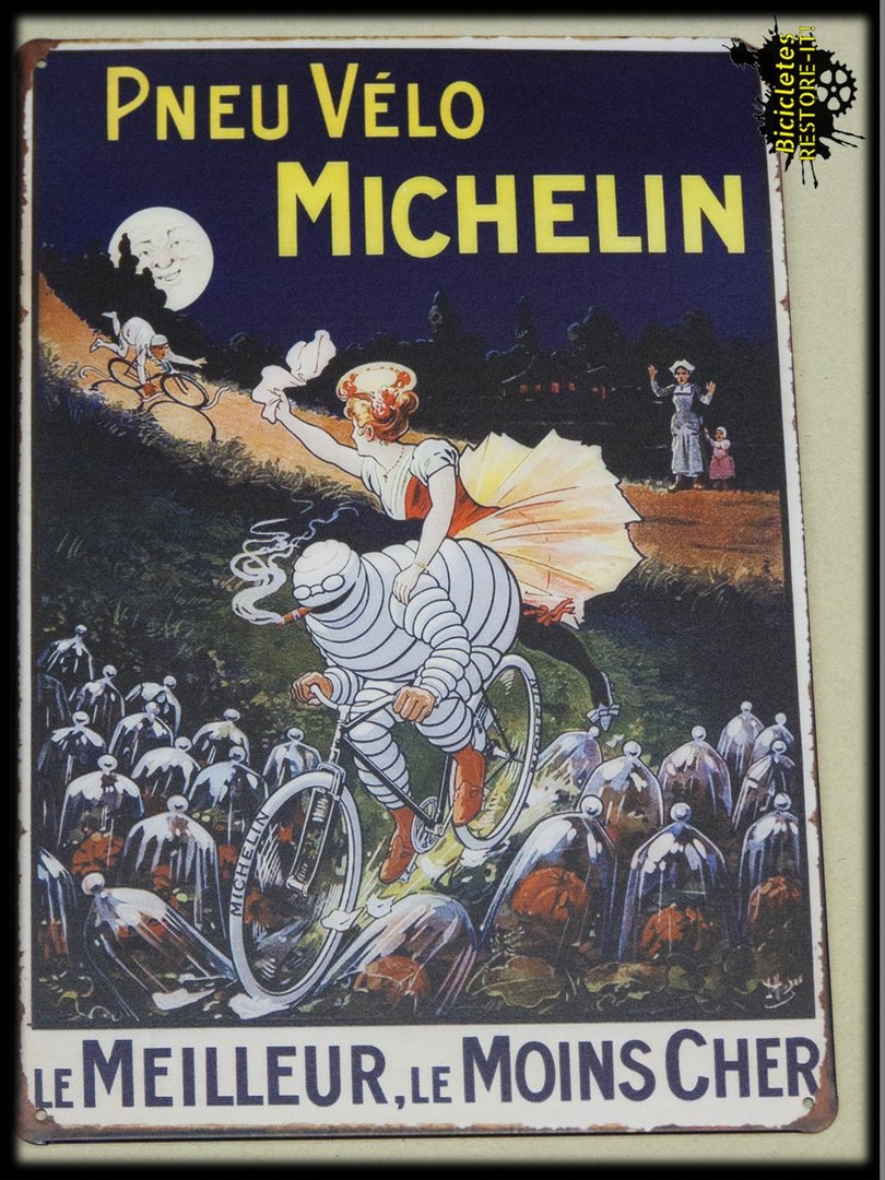 Cartel metálico Michelin  #1